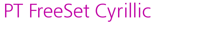 PT FreeSet Cyrillic